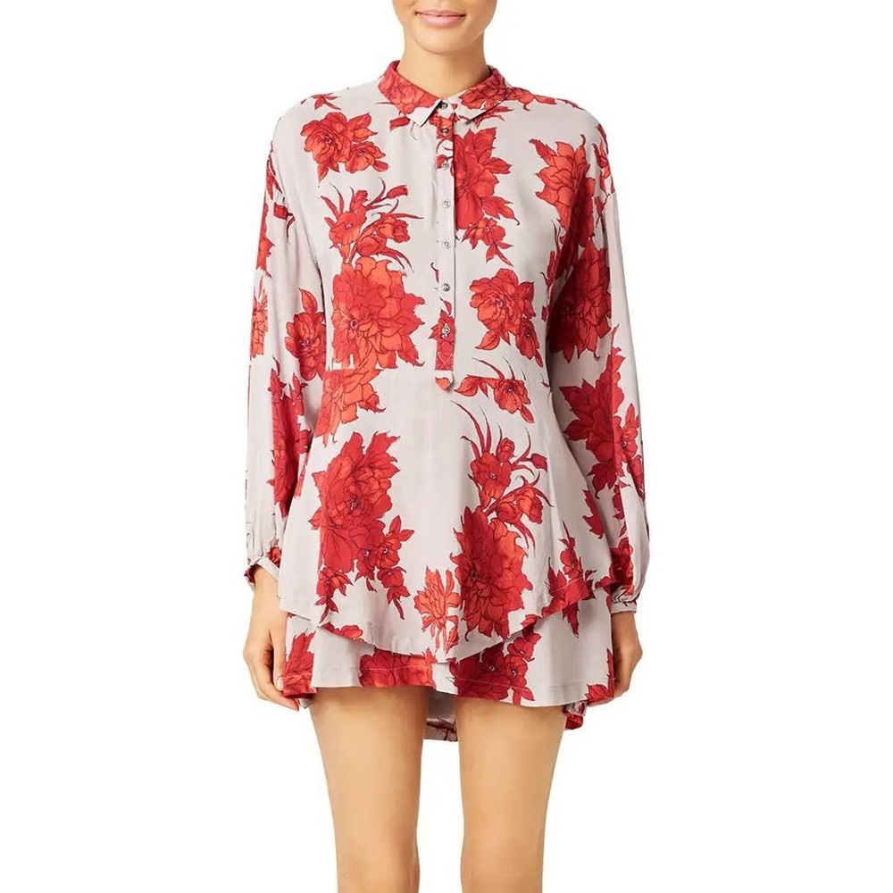 Free people shake it floral tunic
